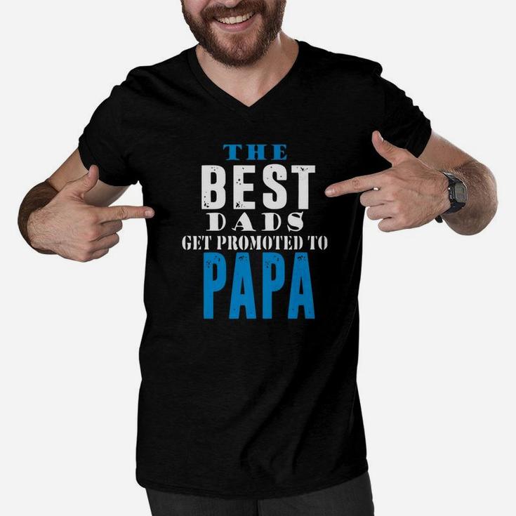 Best Dads Promoted To Papa, best christmas gifts for dad Men V-Neck Tshirt
