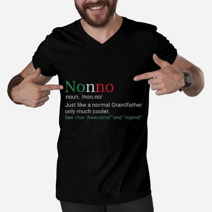 Best Funny Nonno Italian Grandfather Definition Gift Men V-Neck Tshirt