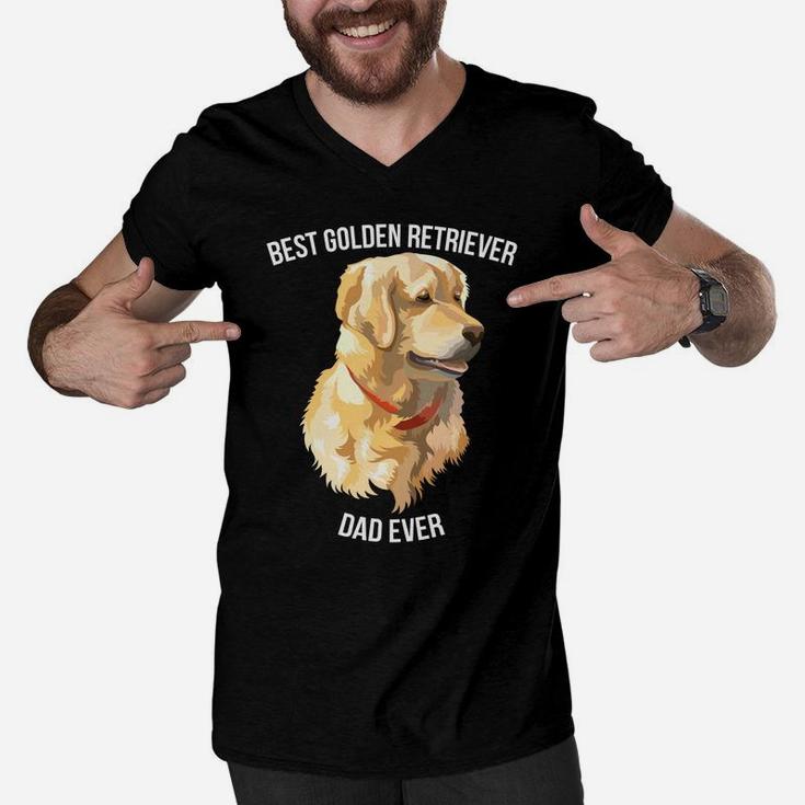 Best Golden Retriever Dad Ever Retriever Dog Mens Men V-Neck Tshirt