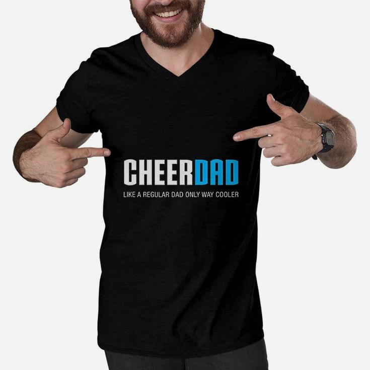 Cheer Dad Funny Cute Fathers Day Gift Cheerleading Men V-Neck Tshirt