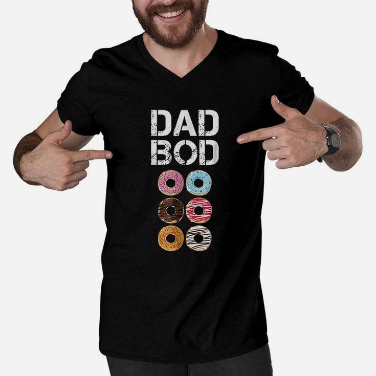 Dad Bod Funny Donut Six Pack Daddy Gym Gift Men V-Neck Tshirt