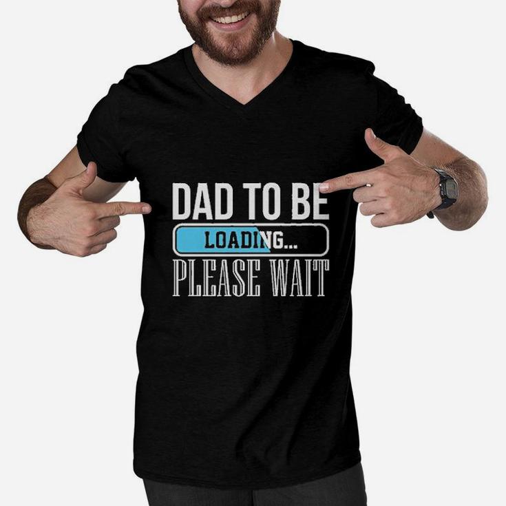 Dad To Be Loading Funny Baby Daddy Future Father Men V-Neck Tshirt