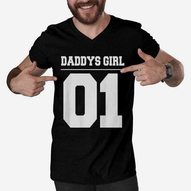 Daddys Girl 01 Fathers Day Gift Idea Daddy Daughter Matching Men V-Neck Tshirt