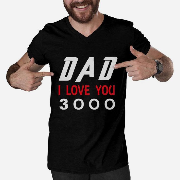 Fathers Day Baby Onesie, 1st I Love You 3000 Men V-Neck Tshirt