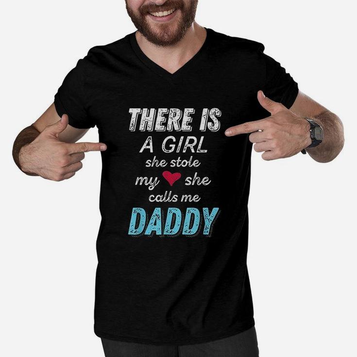 Fathers Day Gifts For Dad From Daughter She Calls Me Daddy Men V-Neck Tshirt