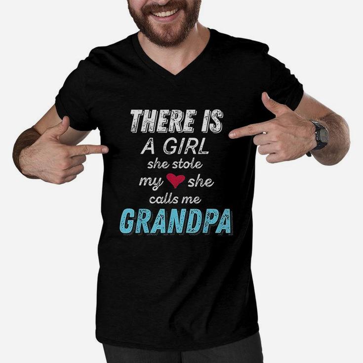 Fathers Day Gifts For Grandpa From Granddaughter Men V-Neck Tshirt