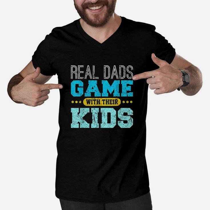 Gaming Fathers Day Gamer Dad, best christmas gifts for dad Men V-Neck Tshirt
