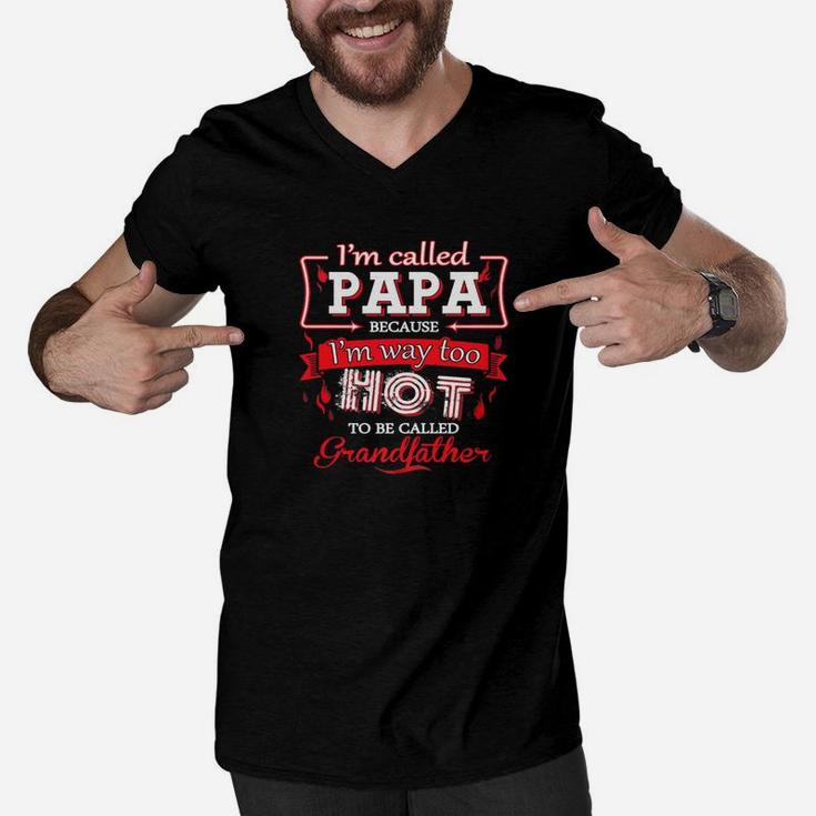 Hot Papa, dad birthday gifts Men V-Neck Tshirt