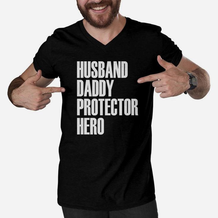 Husband Daddy, dad birthday gifts Men V-Neck Tshirt