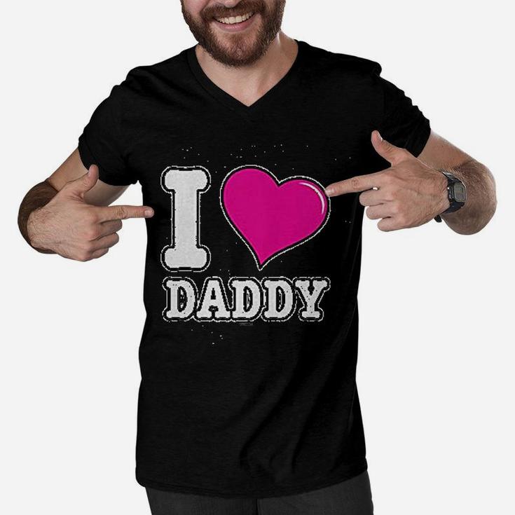 I Love Daddy Fathers Day Dad Infant Men V-Neck Tshirt