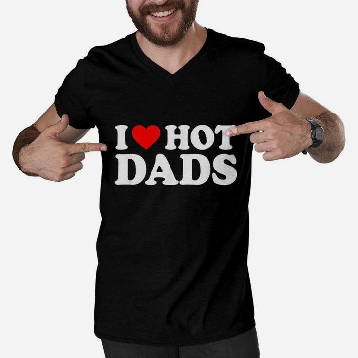 I Love Hot Dads Men V-Neck Tshirt