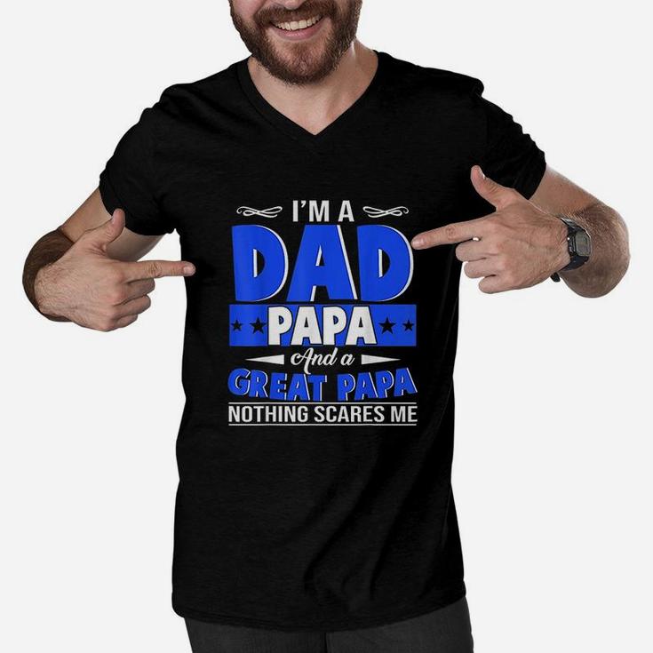 Im A Dad Papa And A Great Papa Men V-Neck Tshirt
