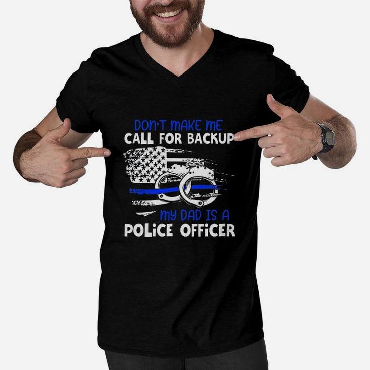 My Daddy Is Police Officer Proud Police Men V-Neck Tshirt