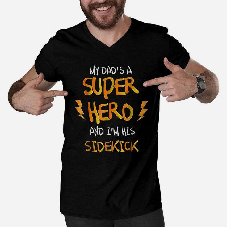 My Dads A Superhero, dad birthday gifts Men V-Neck Tshirt