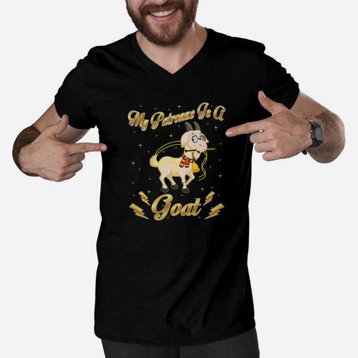 My Patronus Is A Goat Harry Animals Potter Dad Mom Men V-Neck Tshirt