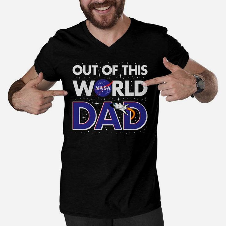 Nasa Out Of This World Dad Fathers Day Premium Men V-Neck Tshirt