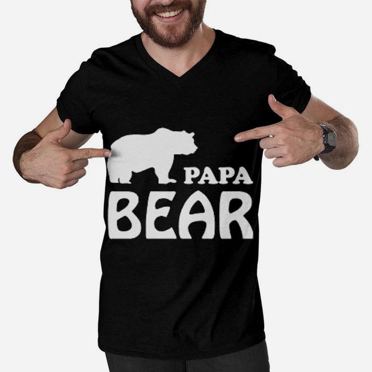 Papa Bear Simple Art, best christmas gifts for dad Men V-Neck Tshirt