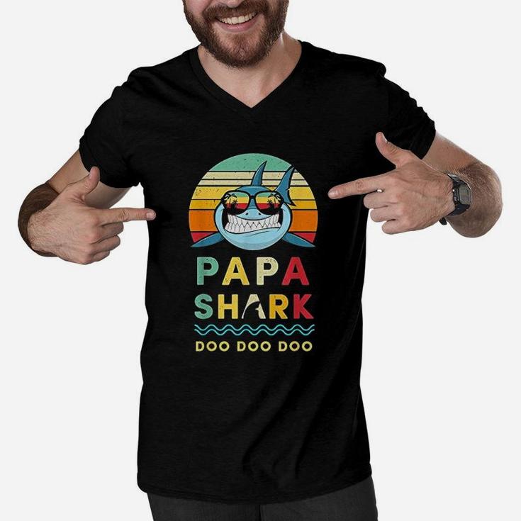 Papa Shark Gift For Papa, best christmas gifts for dad Men V-Neck Tshirt