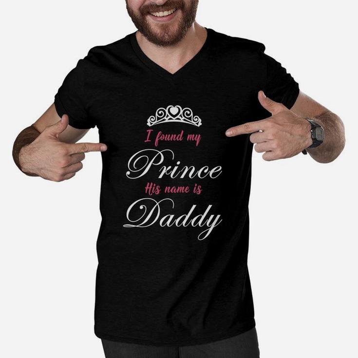 Princess For Little Girls Prince Daddy Men V-Neck Tshirt