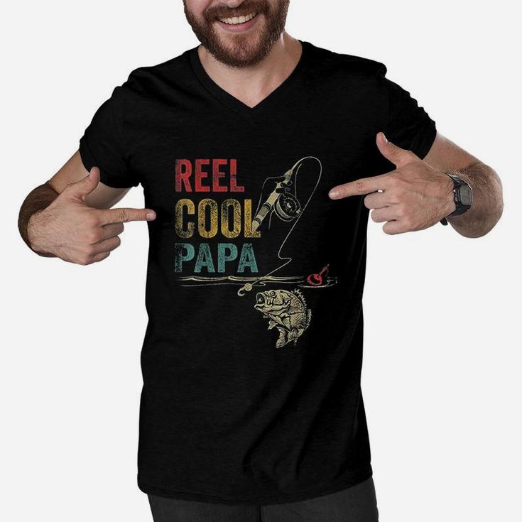 Reel Cool Papa Fish Fishing, dad birthday gifts Men V-Neck Tshirt