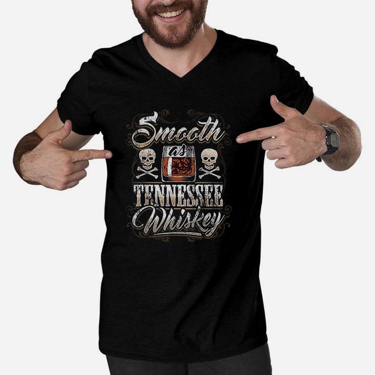 Smooth Tennessee Whiskey Funny Fathers Day Gift Dad Men V-Neck Tshirt