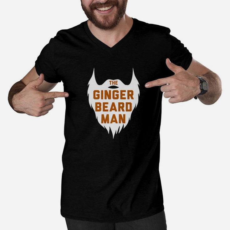 The Ginger Beard Man For Daddy Grandpa Uncle Men V-Neck Tshirt