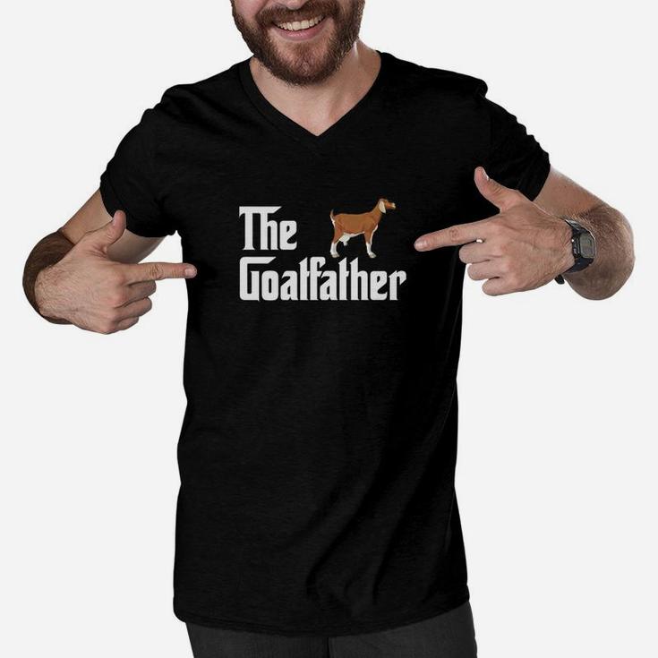 The Goatfather Funny Goat Lovers Gif For Dad Men V-Neck Tshirt