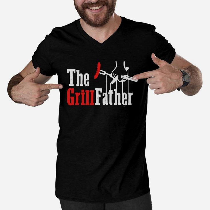 The Grill Father Shirt Funny Gift Labor Day Men V-Neck Tshirt