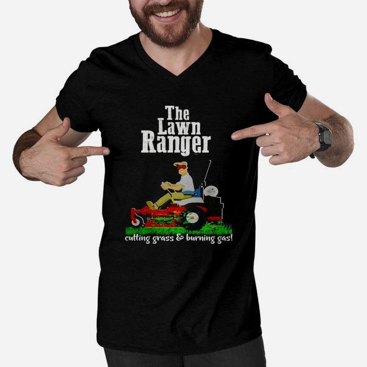 The Lawn Ranger Funny Dad Father Men V-Neck Tshirt