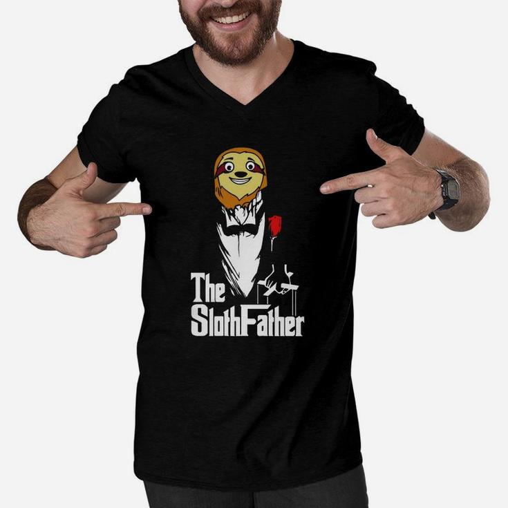 The Sloth Father, best christmas gifts for dad Men V-Neck Tshirt