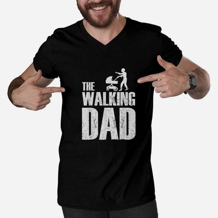 The Walking Dad Funny Fathers Day Gift For Funny Dad Men V-Neck Tshirt