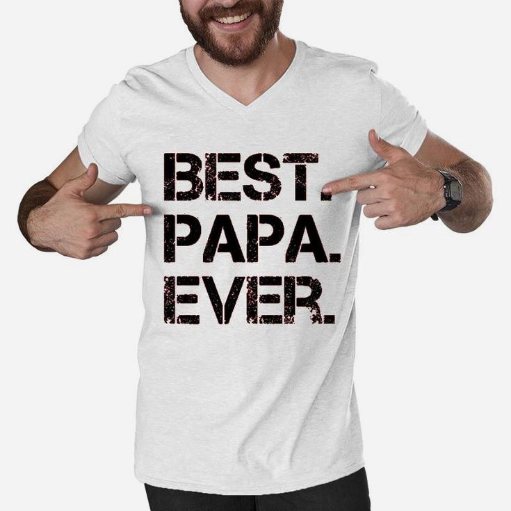 Best Papa Ever Cute Men V-Neck Tshirt