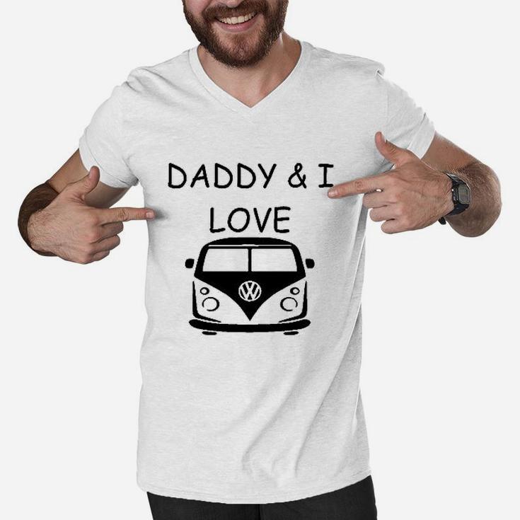 Daddy And I Love Vw Campervan, dad birthday gifts Men V-Neck Tshirt