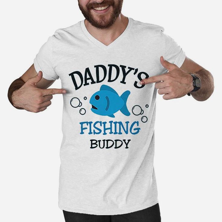 Daddys Dad Father Fishing Buddy Men V-Neck Tshirt