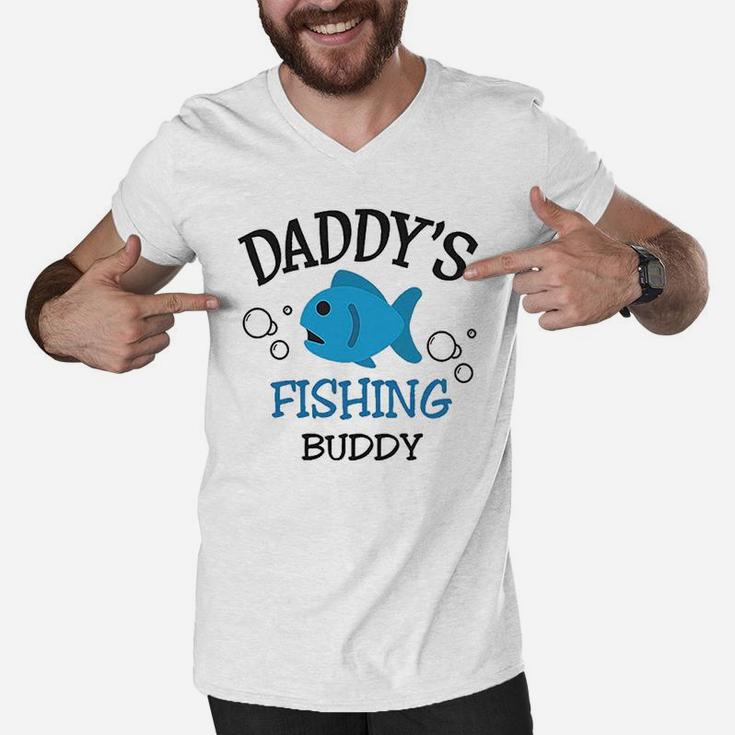 Daddys Dad Father Fishing Buddy Style B Fathers Day Men V-Neck Tshirt