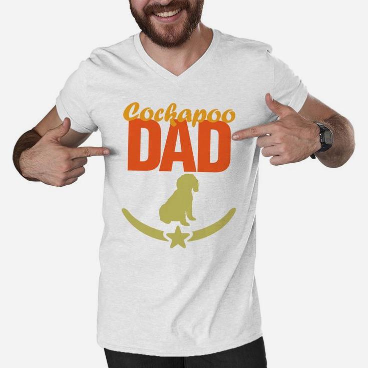 Dog Dad Shirt For Men Daddy Cockapoo Puppy Dog Lovers Gift Men V-Neck Tshirt