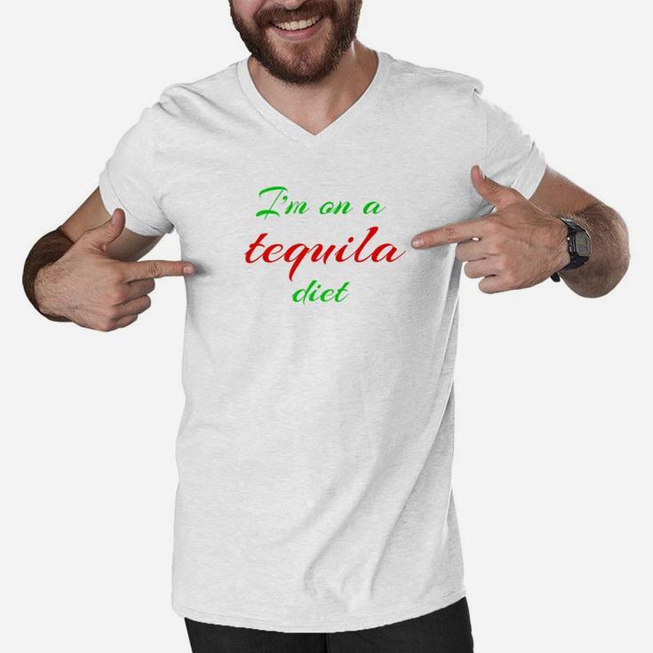 Funny Cruise Vacation For Dad Who Loves Tequila Men V-Neck Tshirt