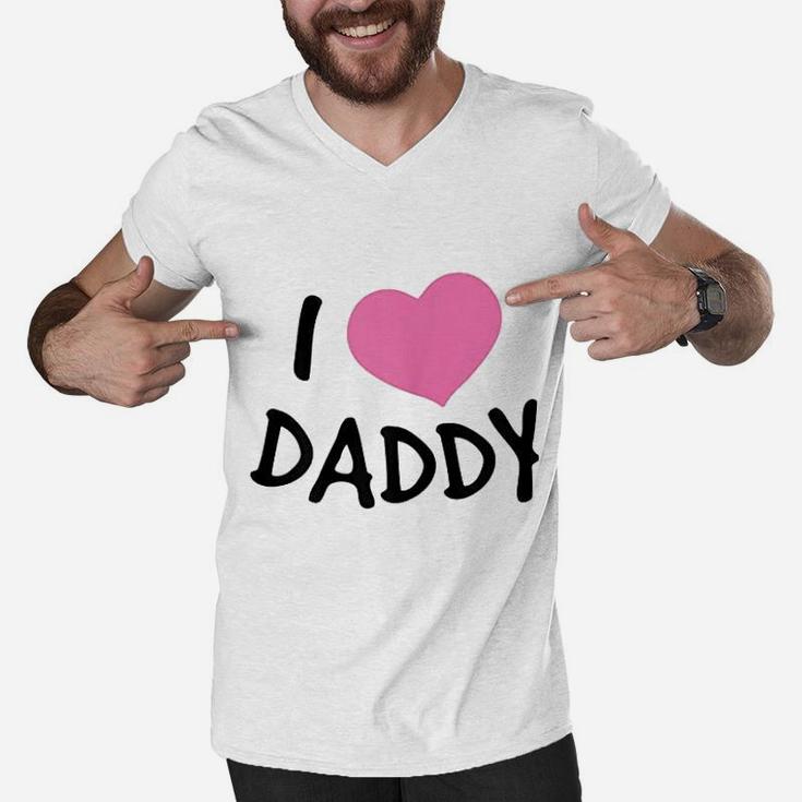 I Love Daddy, dad birthday gifts Men V-Neck Tshirt