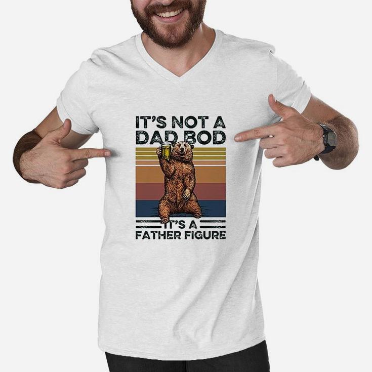 Its Not A Dad Bod Its A Father Figure Funny Bear Drinking Men V-Neck Tshirt