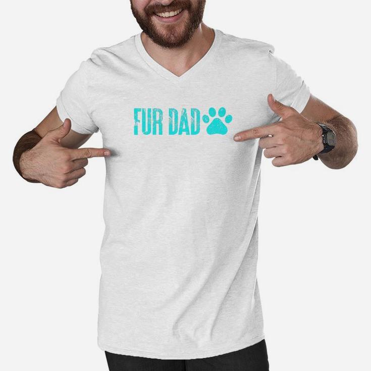 Mens Fur Dad Funny Dad Quote Act025e Premium Men V-Neck Tshirt
