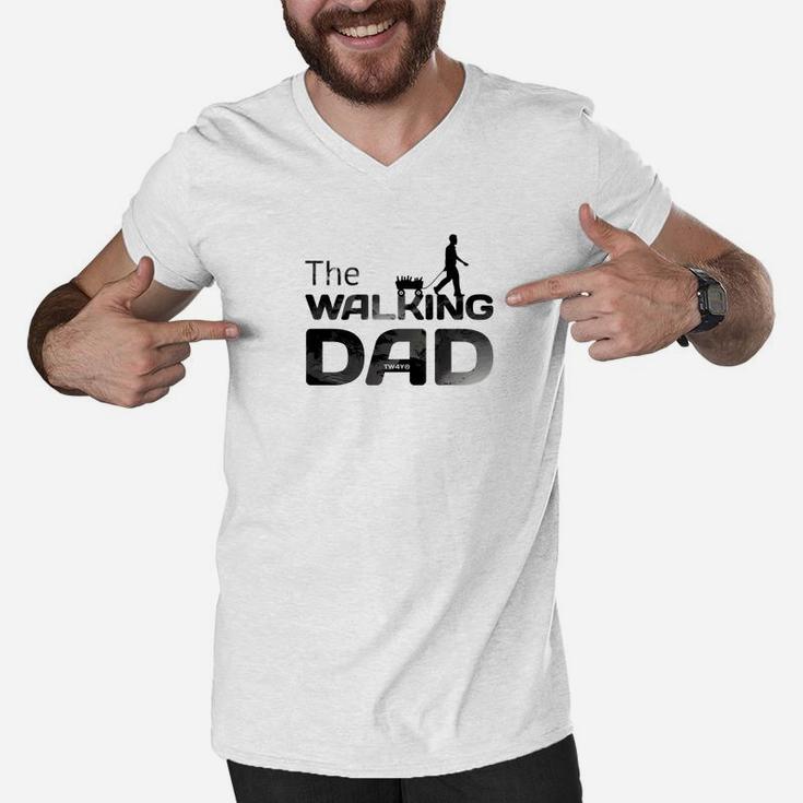 Mens The Walking Dad Present For Dad Father Premium Men V-Neck Tshirt