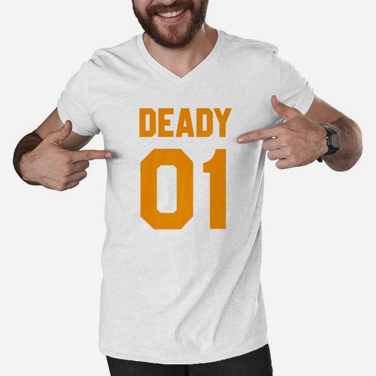 Orange Dead Daddy 01 Cool Brilliant Vibrant Graphic Men V-Neck Tshirt