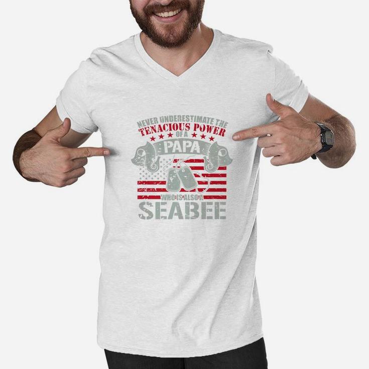 Papa Seabee Men V-Neck Tshirt