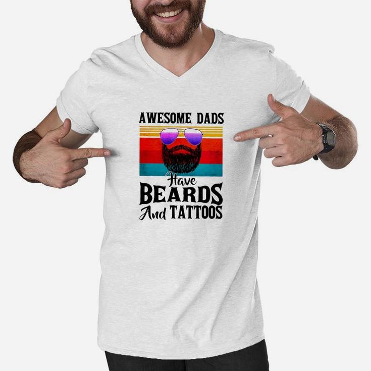 Tattoo Awesome Dads Classic Men V-Neck Tshirt