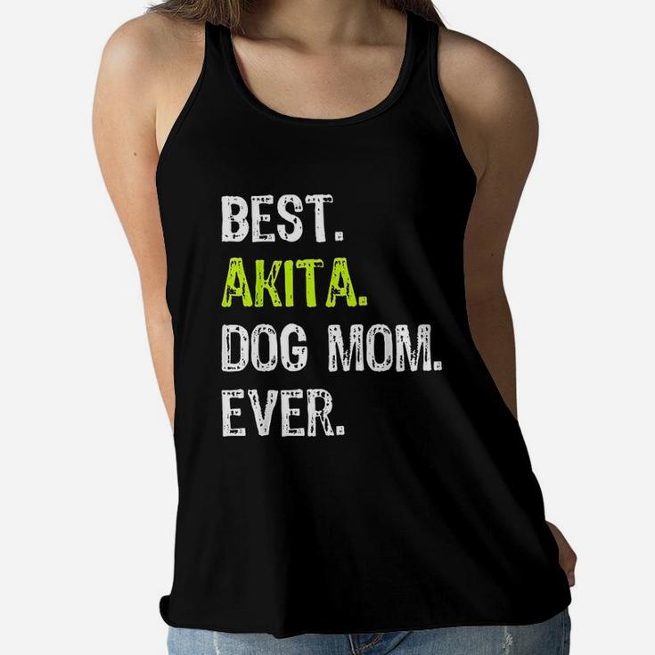 Akita Dog Mom Mothers Day Dog Lovers Ladies Flowy Tank