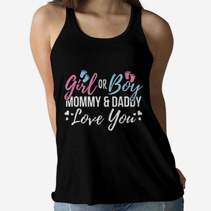 Baby Shower Party Matching Announcement Mom Dad Ladies Flowy Tank