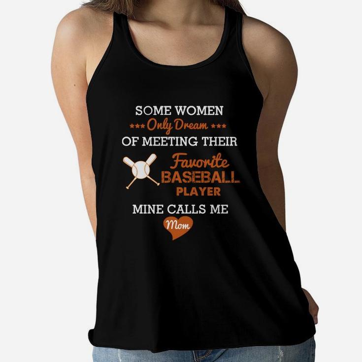 Baseball Mom-favorite Baseball Player Ladies Flowy Tank