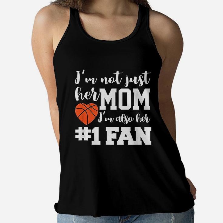 Basketball Mom Number One Fan Basketball Mothers Ladies Flowy Tank