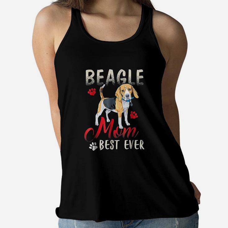 Beagle Shirt Funny Beagle Mom Best Ever Ladies Flowy Tank
