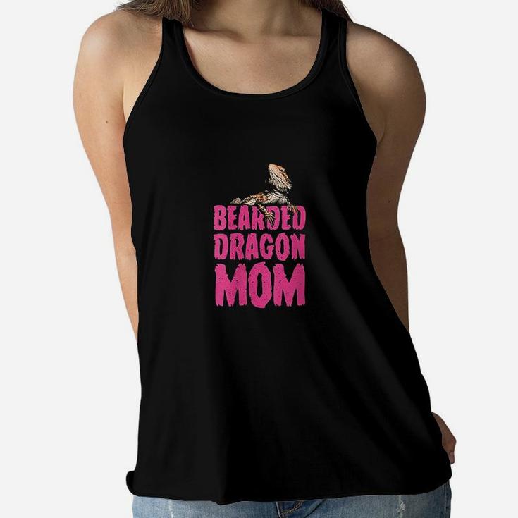 Bearded Dragon Mom Women Kids Funny Bearded Dragon Gift Ladies Flowy Tank